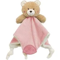 Vedes Spiel SpielMaus Baby Schmusetuch Bär rosa, Rassel & Beißring