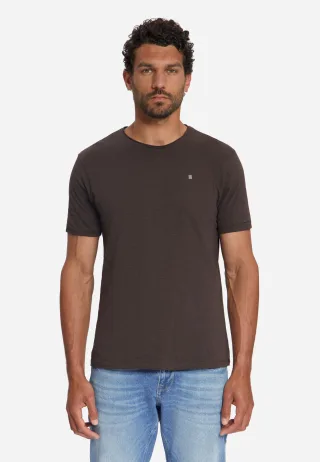 No Excess - T-Shirt Crewneck Slub Dark Brown - Gr. - L