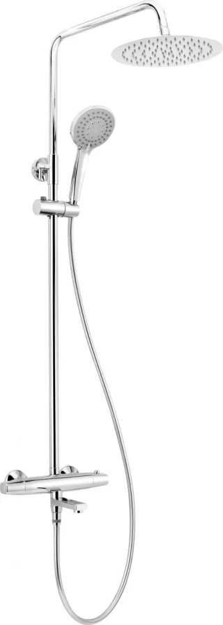 Neuesbad Duschsystem, mit Thermostat-Wannenarmatur, Auslauf schwenkbar, verchromt NB1DENAC01GT1