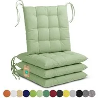 Lavea Stuhlkissen Lavea® Sitzkissen & Stuhlkissen 40x40 cm – 4er/8er Set, 40x40x3 cm, mit Stoffbändern, Indoor & Outdoor, für Garten & Balkon