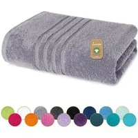 Lavea Badetuch Bali Duschtuch 100x150 cm Duschtuch 70x140 cm, Weiches Bio-Baumwollfrottee (1-St), Handtuch, GOTS-zertifiziert, extra saugstark mit 500g/m²