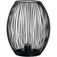 LEONARDO LED Tischleuchte Laterne CASOLARE, Neutralweiß, aus Metall, oval