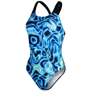 Speedo - "Allover Digital" Badeanzug für Damen, Schwimmen (Blau/Schwarz)