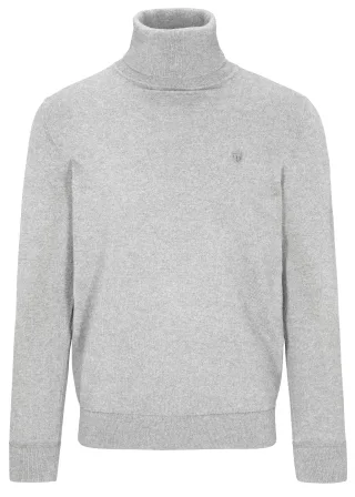 BASEFIELD - Rollkragen Pullover light grey mel. - Gr. - XXL