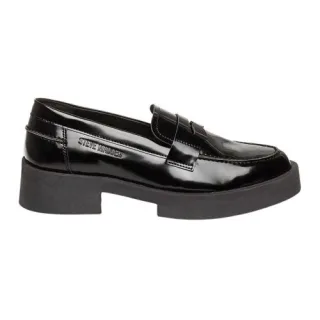Steve Madden - "Marina" Penny-Schlupfschuhe für Damen, Lackleder, Low Block Heel (Schwarz)