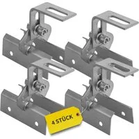 avoltik Solarmodul-Halterung 4er Set Dachhaken Trapezblech Dach Befestigung A2 Edelstahl Solar, (4er Set Dachhaken Trapezblech Dach Befestigung A2 Edelstahl Solar, 4er Set Dachhaken Trapezblech Dach Befestigung A2 Edelstahl Solar, Für Trapezbleche)