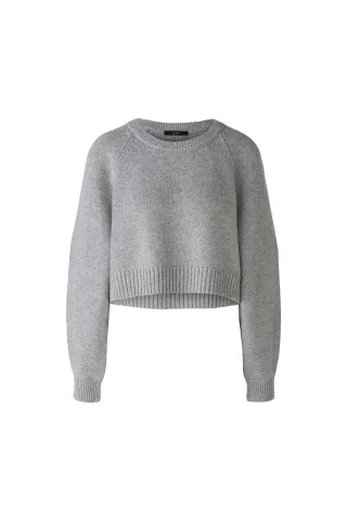 Oui - Pullover Wollmischung river stone - Gr. - 38