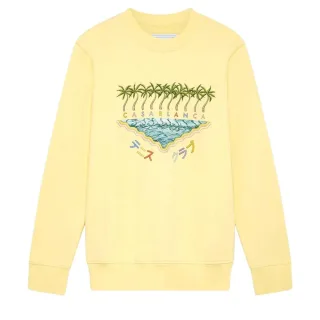 Casablanca Besticktes Sweatshirt, Enoshima Beach Gelbes Sweatshirt