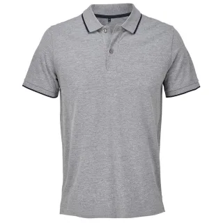 SOLS - "Palermo" Poloshirt für Herren/Damen Unisex (Grau meliert/Dunkelblau)