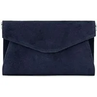Caspar Clutch Leder Envelope Abendtasche Damen Tasche -PREMIUM LINE- Modell No.847, italienisches Wildleder, samtig weich, wahlweise im Metallic Look