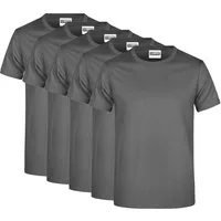 James & Nicholson T-Shirt 5er-Pack Klassisches Herren T-Shirt in Single-Jersey-Qualität JN797 (Spar-Set, 5er-Pack) Single Jersey Basic Shirt