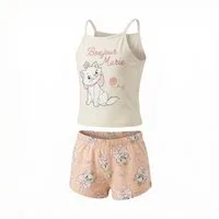 Disney Schlafanzug Disney Aristocats Marie Kinder Schlafanzug Pyjama Shirt Shorts (2 tlg) 100% Baumwolle, Gr. 104 bis 128