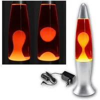ChiliTec Lavalampe Lavalampe "CTL-ROGE LED" rot/gelb 40cm hoch, neutralweiß