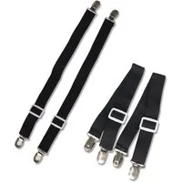 BAYLI Spannbettlaken Verstellbare Bettlakenspanner [4er Set], Betttuchspanner mit Metallcl