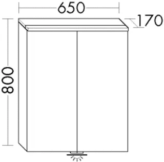 Burgbad Spiegelschrank Eqio 800x650x170 Eiche Dekor Baumwolle, SPGT065F7344 SPGT065F7344