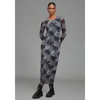 Bruno Banani Meshkleid in moderner Midi-Länge figurbetonte Passform, aus Mesh und Jersey