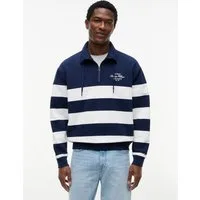 Tommy Hilfiger Sweatshirt NAUTICAL BLOCK STRIPE 1/4 ZIP mit Streifen, Mock Neck und Quarter-Zip