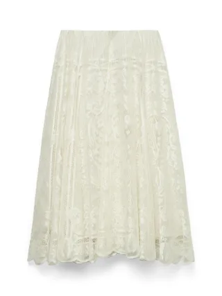 VERO MODA - VMVIOLA HW 7/8 SKIRT JRS Birch - Gr. - S