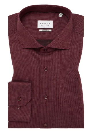 ETERNA - Hemd Langarm bordeaux - Gr. - 43/Langarm - 65cm