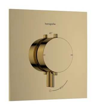 Hansgrohe Thermostat Unterputz Ecostat Comfort E Fertigset 1 Verbraucher polished gold optic , 337 33710990