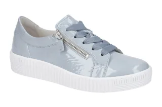 Gabor 23.334.96 Damen Sneaker Blau Aquamarin Eis Echtleder Weich Gepolstert