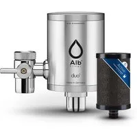 Alb Filter Wasserhahnfilter Duo Active Trinkwasserfilter, reduziert Schadstoffe, mit Aktivkohle, Made in Germany, Edelstahl