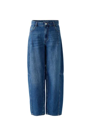 Oui - Jeans HIGH WAIST midmidblue denim - Gr. - 36