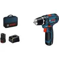 Bosch Professional Akku-Bohrschrauber GSR 12V-15, max. 1300 U/min, (Set), inkl. 2 Akkus und Ladegerät