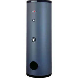 Wolf Sem Warmwasser-Solarspeicher 2444875 750 I, mit 2 Glattrohr-Wärmetauschern, silber