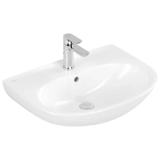 Villeroy und Boch O.novo Waschtisch 4A406001 60x46cm, oval, Hahnloch mit Überlauf, weiß