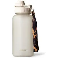 MAMEIDO Trinkflasche, mit 2-in-1 Deckel, Zeitmarkierung, Handschlaufe in 0,5l, 1l, 1,5l & 2l