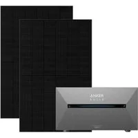 Anker Balkonkraftwerk Solix 910W Photovoltaikanlage Komplettset mit Solarbank E1600 2 Pro, 800 W, Monokristallin, (Set, 2 Solarmodule mit Anker solarbank 2 Pro Ohne Halterung/mit Halterung), Wifi, Bluetooth, IP65, Plug und Play