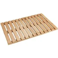 WENKO Badematte, Höhe 10 mm, rutschhemmend beschichtet, Bambus, rechteckig