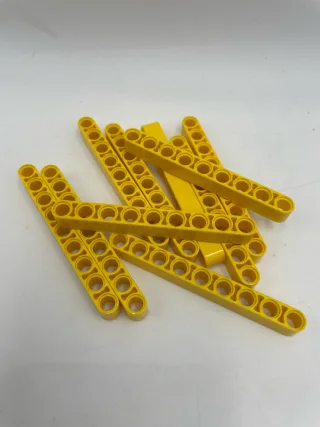 LEGO Technic 10 Stück Liftarm 1x9 Noppen gelb
