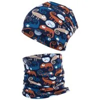 Smarillo Mütze & Schal Übergangsmütze + Schlauchschal Beanie Stoffmütze Jungen im Set Loop