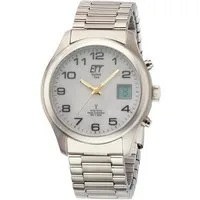 ETT Funkuhr Gobi EGS-11335-62M, Armbanduhr, Solar, Herrenuhr, Edelstahlarmband, analog, digital