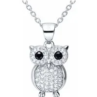 Limana Kette mit Anhänger 925 Silber Eulen Halskette für Damen – Silberkette Vogel Uhu Tier (inkl. Dose Schmuck Geschenk für Frauen Mutter Ehefrau Freundin), Ostern Muttertag Weihnachten Geburtstag
