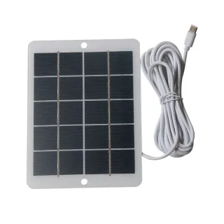 3W 5V Solar Panel Charger Multiple Outputs Micro USB/Type-C/DC5521 Portable Compact Outdoor Emergency Power for Phone Li