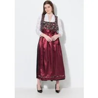 Ulla Popken Dirndl Dirndl Blüten Carré-Ausschnitt Satinschürze