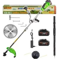PRO CRAFT Akku-Freischneider Procraft ATA-40/2 Akku Freischneider 40V 220 mm + 2x Akku 4 Ah + Lader