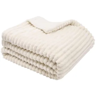 Kuscheldecke,, Weiß, Textil, 150x200 cm, Oeko-Tex® Standard 100, Wohntextilien, Decken, Kuscheldecken