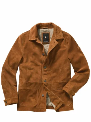 Mey & Edlich Herren Lederjacke Buffalo Braun Büffelleder