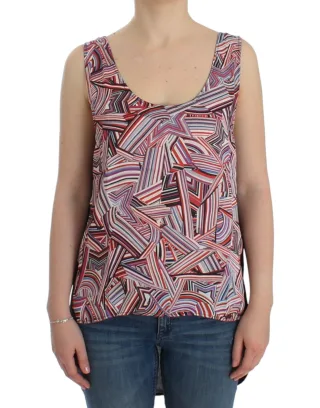 Abstraktes Print Highlow Tanktop