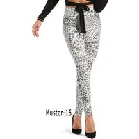 YESET Leggings Muster Leggings lang hoher Bund Hose gekämmte Baumwolle Damen gekämmte Baumwolle