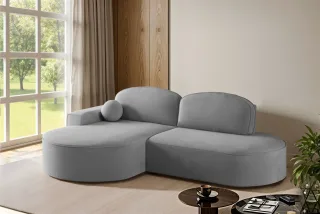 Ecksofa Schlafsofa Sofa GIRONA Stoff Salvador Grafit Ottomane Links
