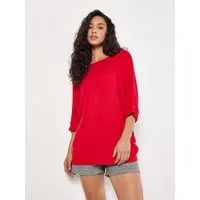Apricot T-Shirt Longshirt mit Fledermausärmeln