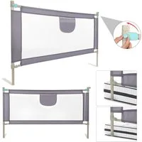 oyajia Bettschutzgitter Kinderbettgitter Babybettgitter, 150/180/200 cm,Rausfallschutz für Baby,höhenverstellbar & kombinierbar