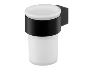 Neuesbad Futura black Becherhalter mit Becher, Farbe: schwarz matt 02959