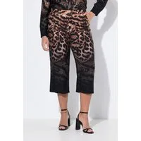MIAMODA Culotte Culotte weites gerades Bein Leo-Patchmuster