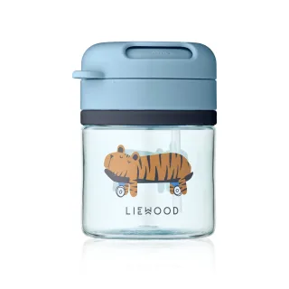 Liewood Pavia Tritan-Becher mit Strohhalm - Fun/Beach blue